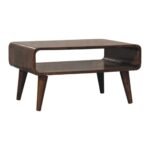 Lina Rounded Edge Coffee Table — Classic Grey — product photograph