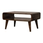 Lina Rounded Edge Coffee Table — Classic Grey — product photograph