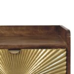 Forma Sunburst Brass Inlay Bedside — Classic Grey — product photograph