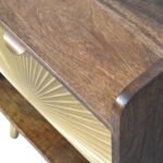 Forma Sunburst Brass Inlay Bedside — Classic Grey — product photograph