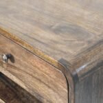 Lina Rounded Edge One-Drawer Bedside — Classic Grey — product photograph