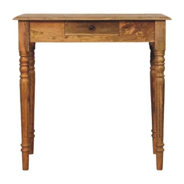 Forma Turned Leg Writing Desk — Natural — alternate view