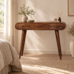 Lina Contour Curve Dressing Table — Classic Grey — styled interior