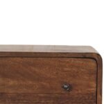 Lina Curve Edge Three-Drawer Chest — Classic Grey — product photograph