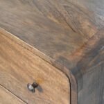Lina Curve Edge Three-Drawer Chest — Classic Grey — product photograph