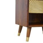 Mila Gold One Drawer Bedside — Chestnut — product photograph