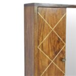Nord Sliding Mirror Cabinet — Chestnut — product photograph