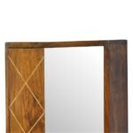 Nord Sliding Mirror Cabinet — Chestnut — product photograph