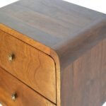 Lina Floating Curved Bedside — Chestnut — product photograph