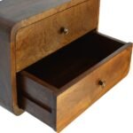 Lina Floating Curved Bedside — Chestnut — product photograph