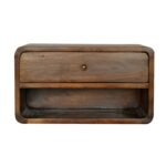 Lina Curve Floating Bedside — Chestnut — product photograph