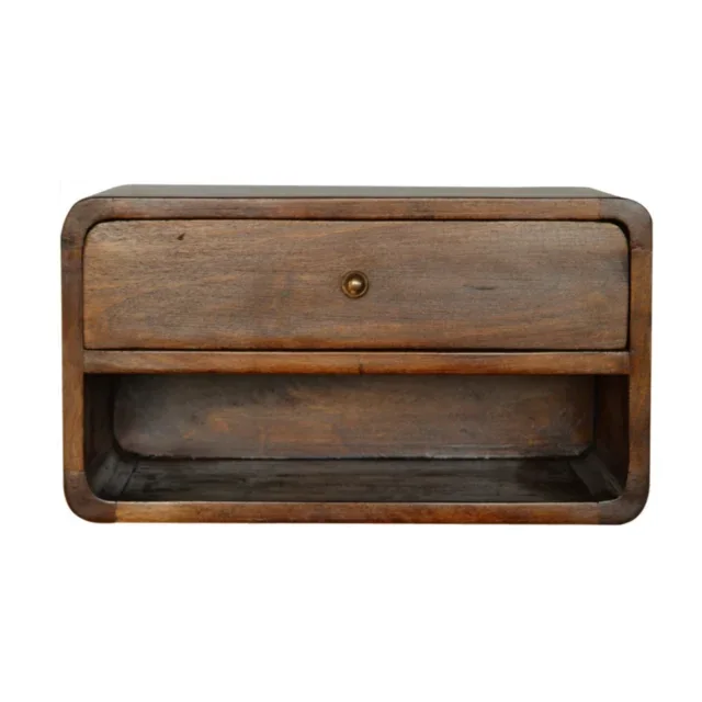 Lina Curve Floating Bedside — Chestnut — alternate view
