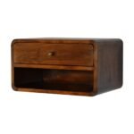 Lina Curve Floating Bedside — Chestnut — product photograph