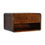 Lina Curve Floating Bedside — Chestnut — product photograph