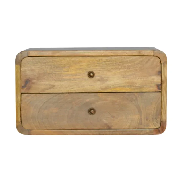 Forma Two-Drawer Floating Bedside — Natural — alternate view