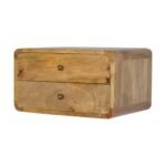 Forma Two-Drawer Floating Bedside — Natural — product photograph