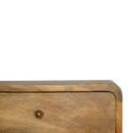 Lina Floating Curve Open Slot Bedside — Natural — product photograph