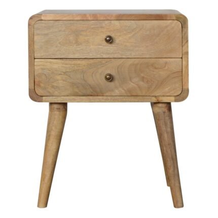 Lina Two-Drawer Bedside — Natural