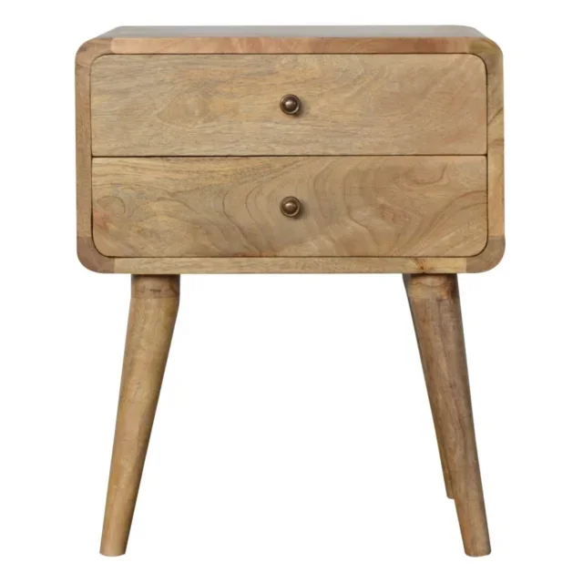 Lina Two-Drawer Bedside — Natural — alternate view