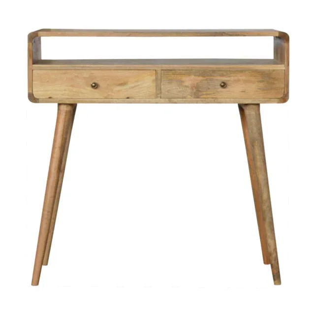 Lina Curved Console Table — Natural — alternate view