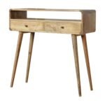 Lina Curved Console Table — Natural — product photograph