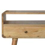 Lina Curved Console Table — Natural — product photograph