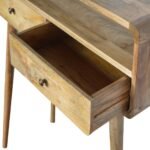 Lina Curved Console Table — Natural — product photograph