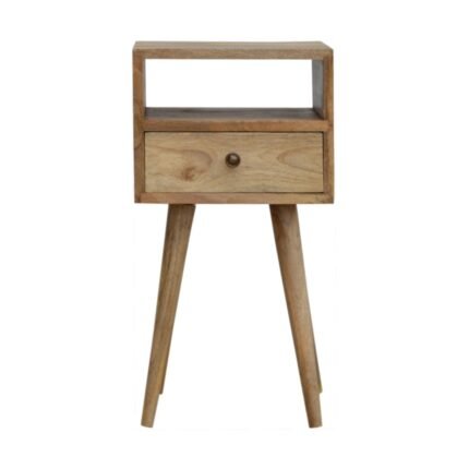 Forma Petite Bedside with Upper Shelf — Natural