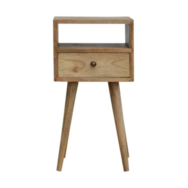 Forma Petite Bedside with Upper Shelf — Natural — alternate view
