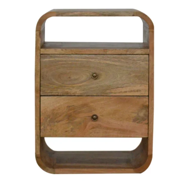 Lunden Bedside with 2 Drawers — Natural — alternate view