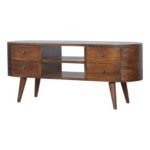 Lina Rounded Entertainment Unit — Chestnut — product photograph