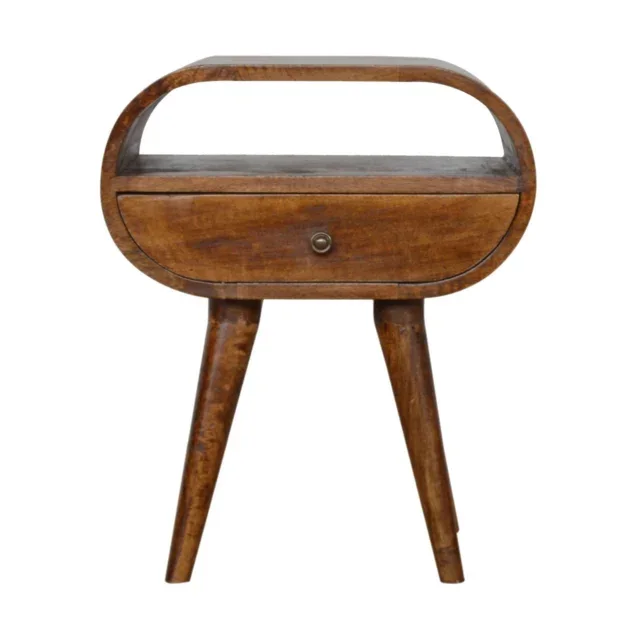 Forma One-Drawer Bedside — Chestnut — alternate view