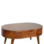 Lina Rounded Coffee Table — Chestnut — product photograph