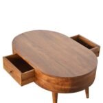 Lina Rounded Coffee Table — Chestnut — product photograph