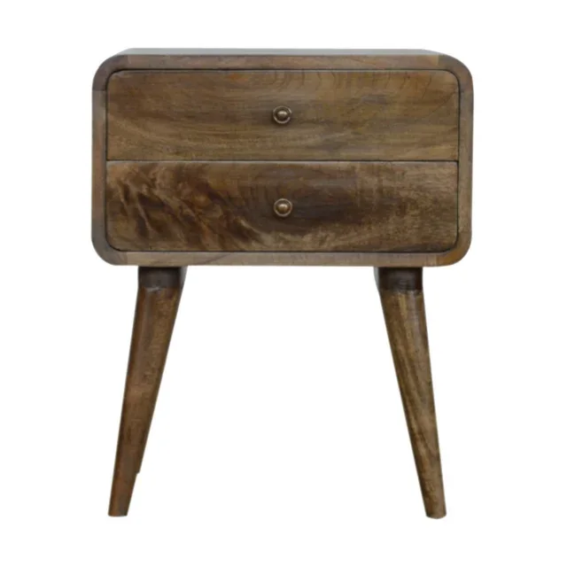 Lina Curved Washed Bedside — Classic Grey — alternate view