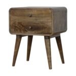 Lina Curved Washed Bedside — Classic Grey — product photograph