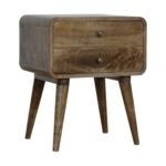 Lina Curved Washed Bedside — Classic Grey — product photograph