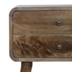Lina Curved Washed Bedside — Classic Grey — product photograph